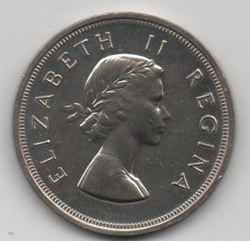 SUDAFRICA DEL AÑO 1958 DE 5 SHILLINGS